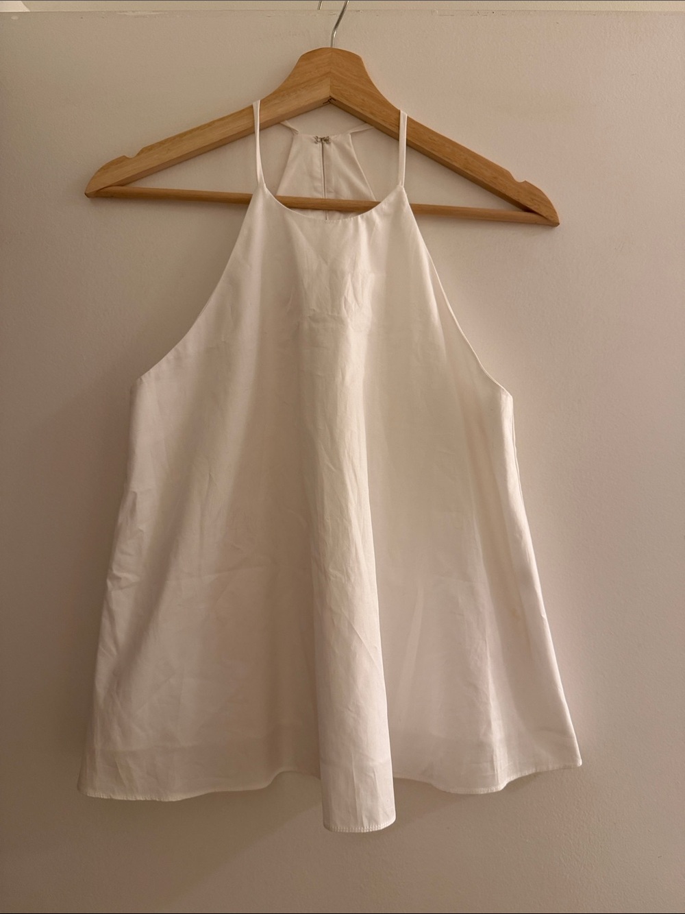 Amanda Uprichard White High-Neck Swing Camisole